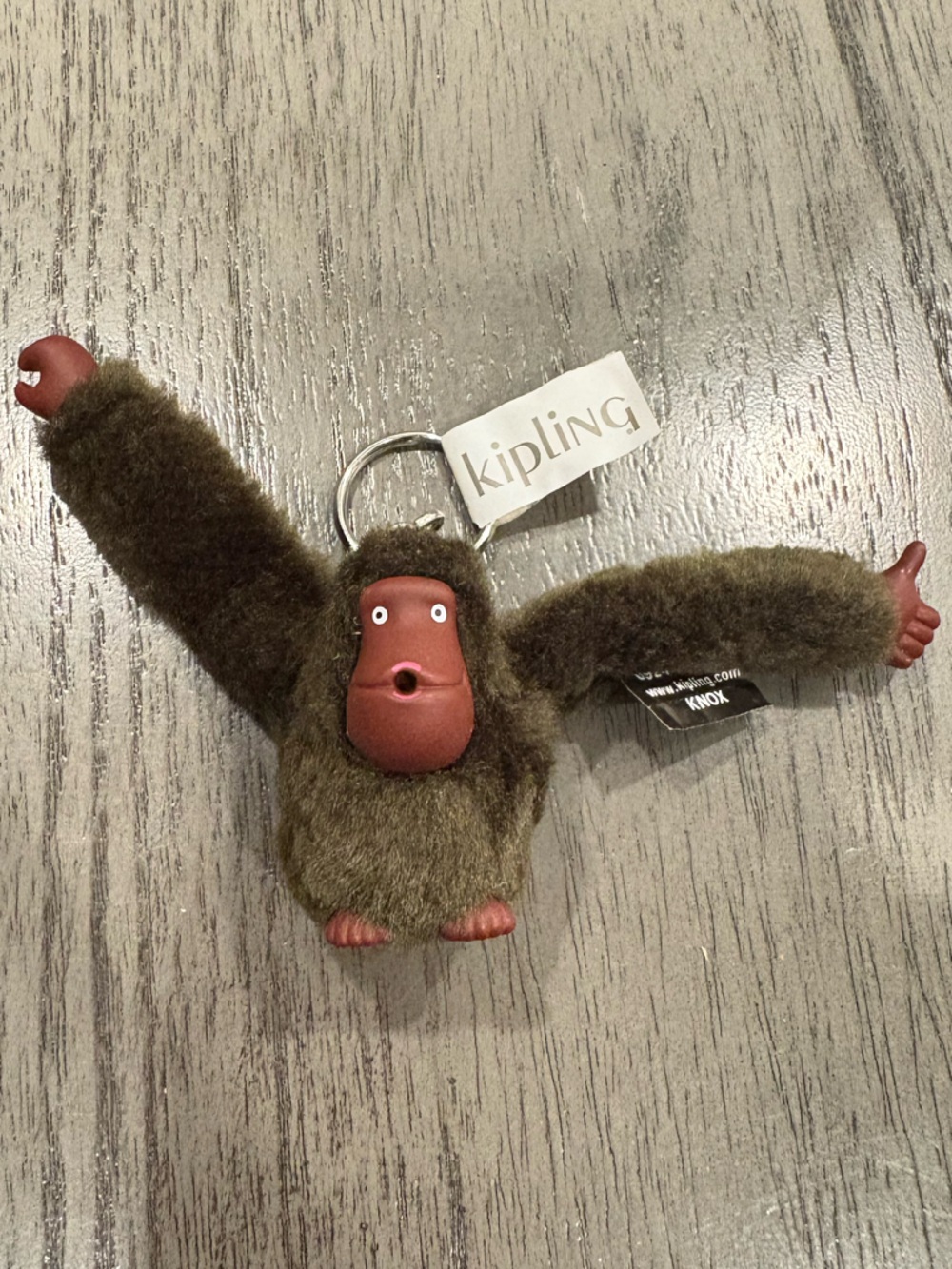 * New Kipling KNOX Olive Brown Monkey Keyring
